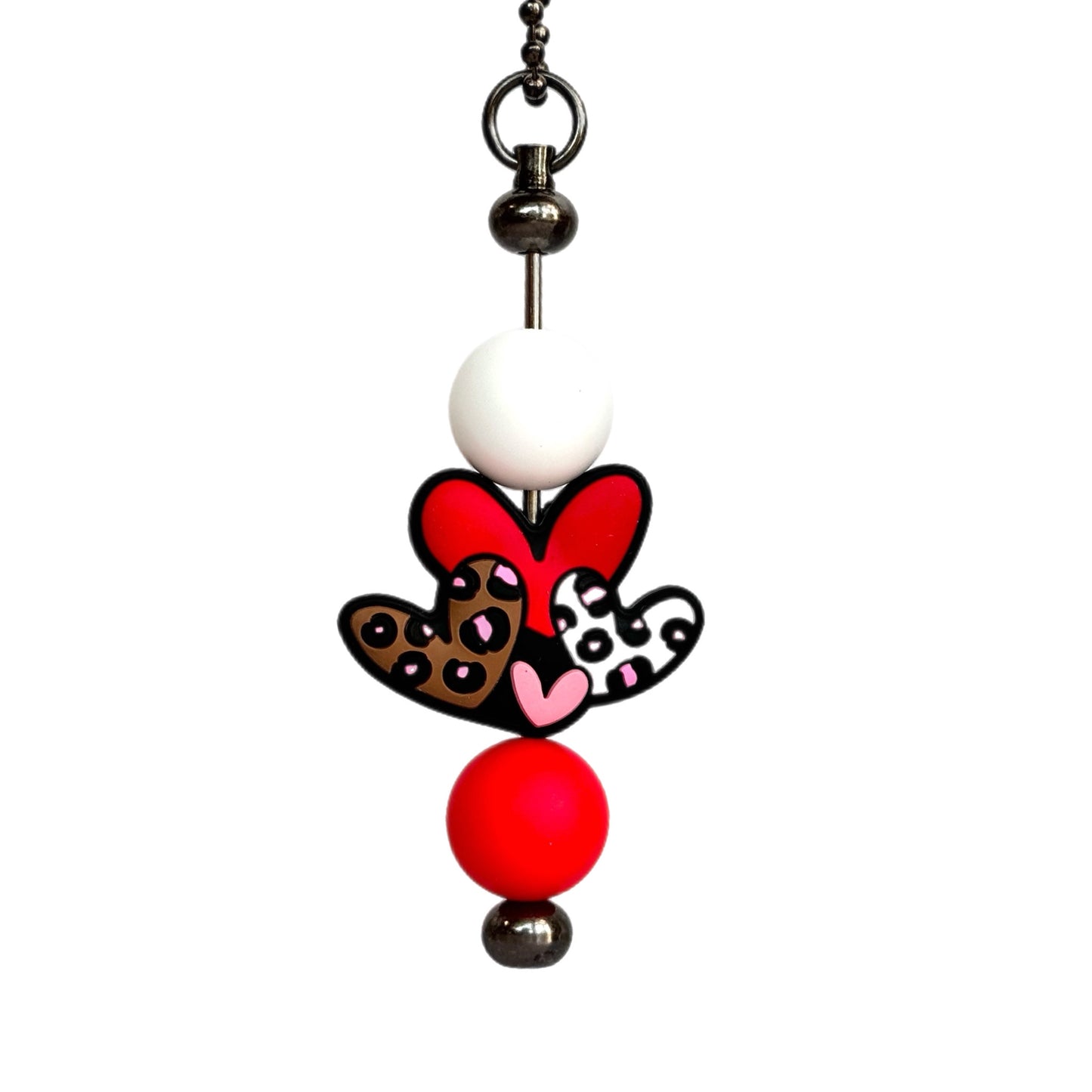 CHEETAH HEARTS Charm - Tumbler Handle Charm