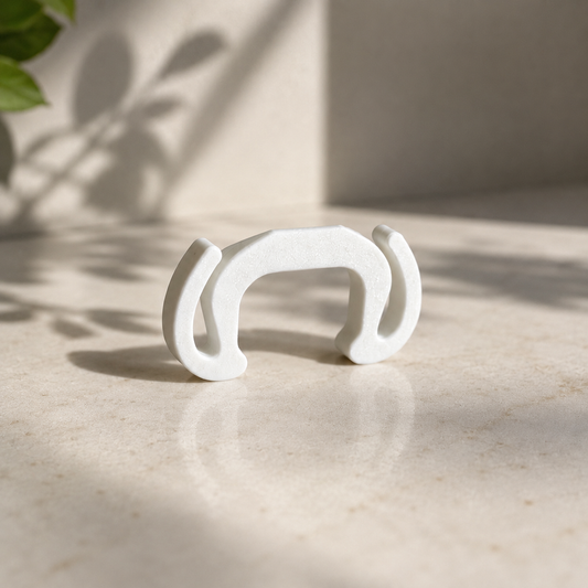 White Handle Charm Clip