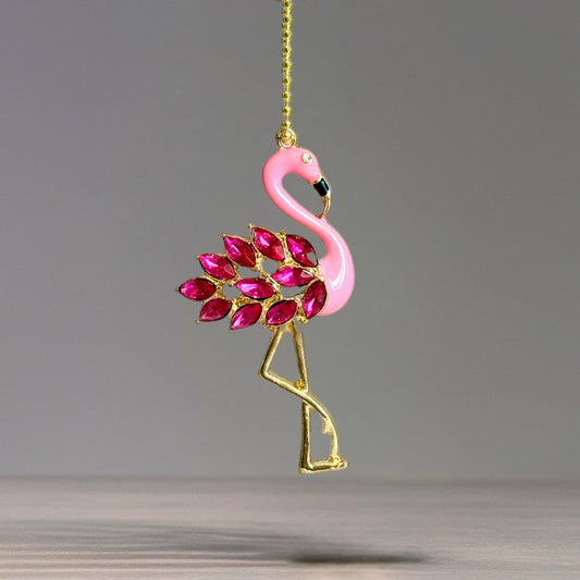 Bling Flamingo Charm - Tumbler Handle Charm