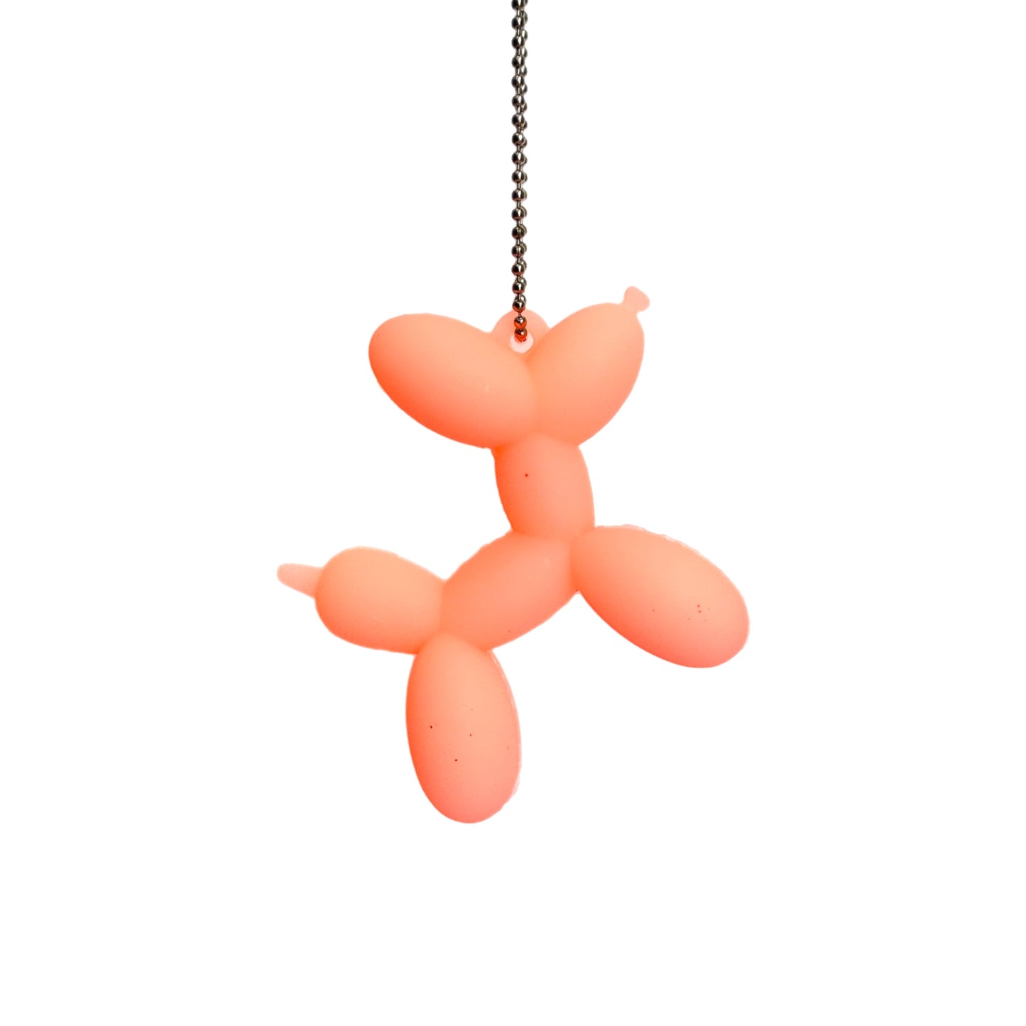 Large Peach Balloon Dog Charm - Tumbler Handle Charm