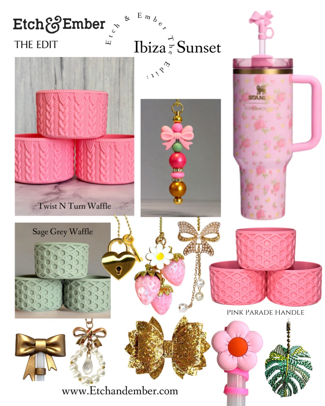 Ibiza Sunset Bar Charm - Tumbler Handle Charm