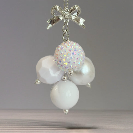 Frosted Snow Bauble Charm - Tumbler Handle Charm