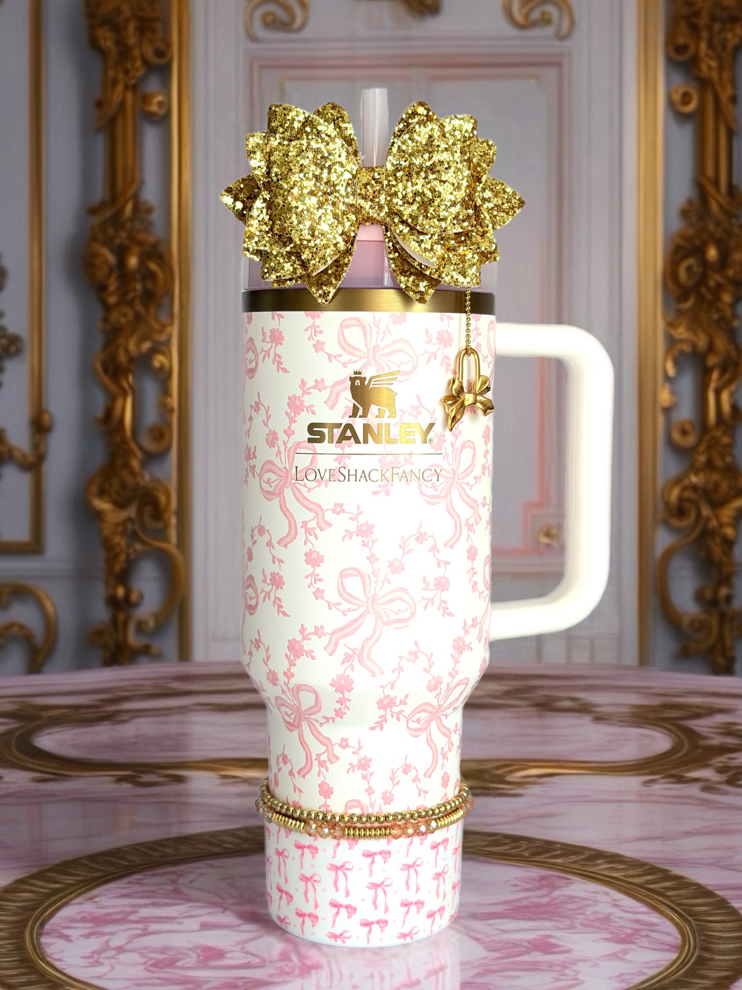 Pink Baby Bow Tumbler Boot