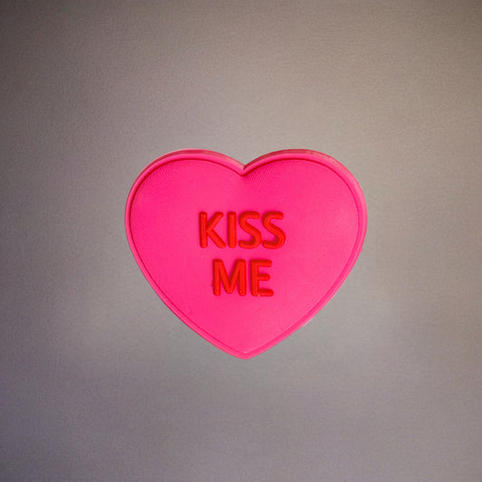 Kiss Me Conversation Heart Silicone Tumbler Magnet