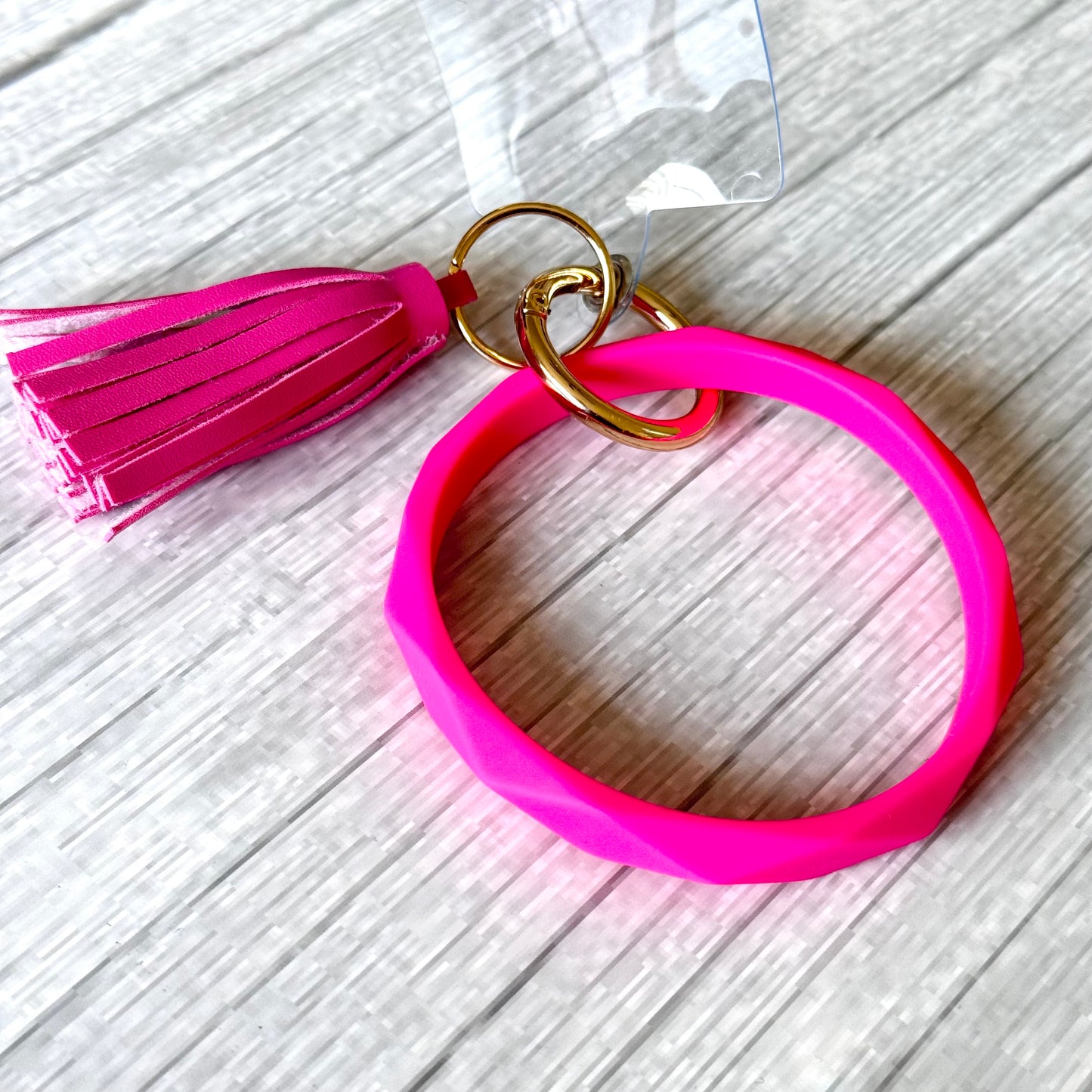 Phone Bracelet with Tether Tab - NEON PINK