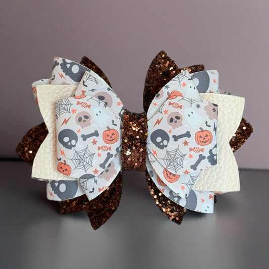 Halloween Harvest Glitter Tumbler Bow