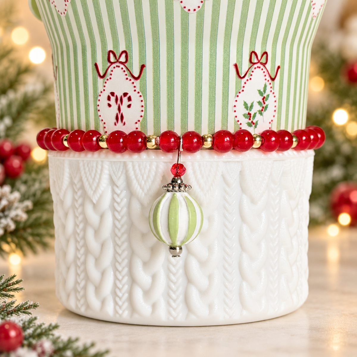 Deck The Halls Tumbler Bracelet