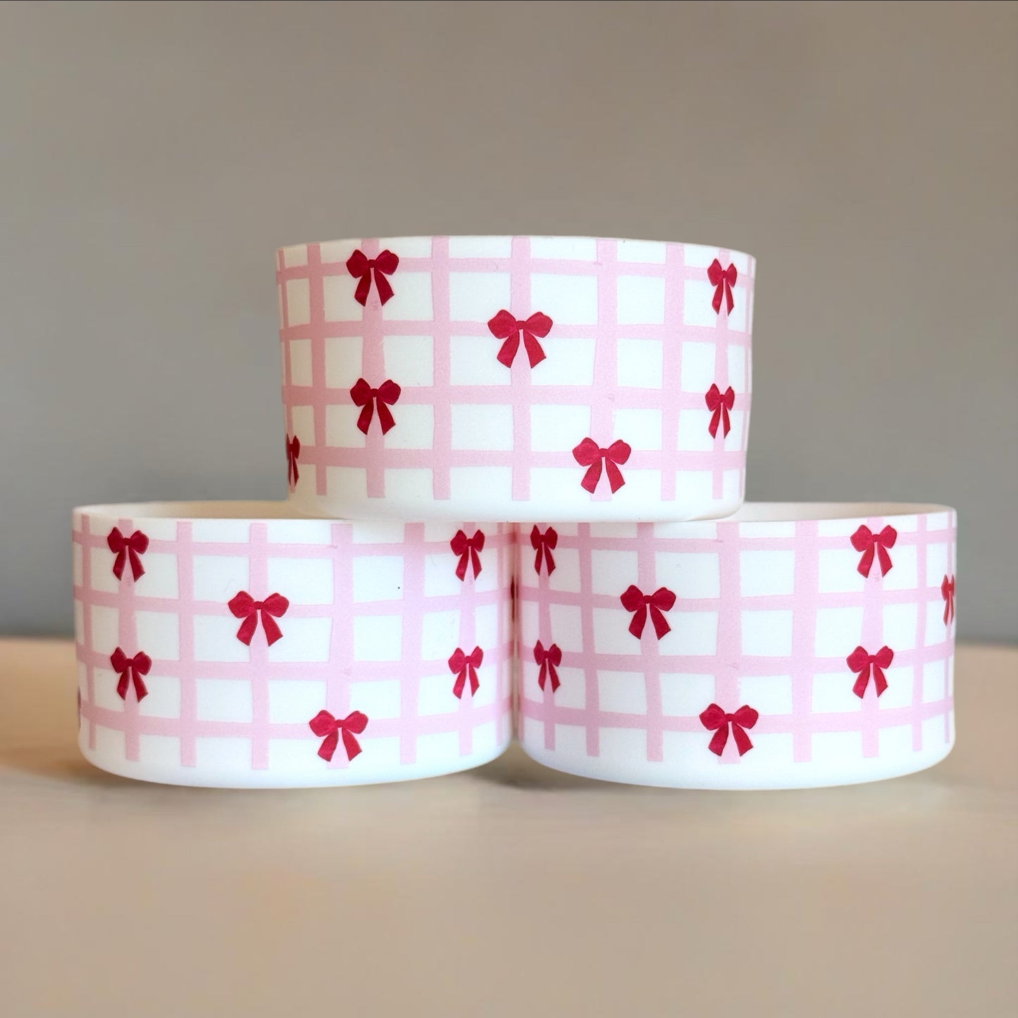 Rosy Ribbons White Tumbler Boot -fits 20-40oz