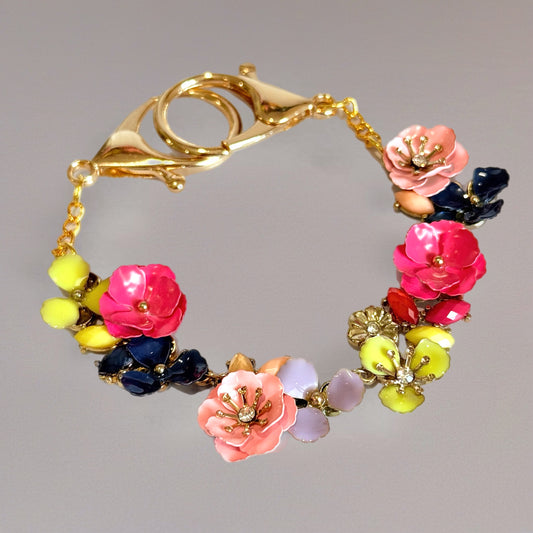 Floral Deluxe Tumbler Charm Necklace