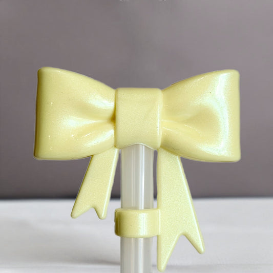 Butter 3D Bow Straw Topper