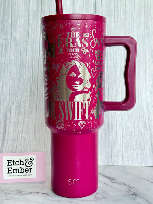 Swiftie Engraved Simple Modern 40oz- Ready to Ship- Orchid Sangria