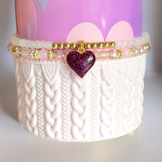 Purple Heart Tumbler Bracelet