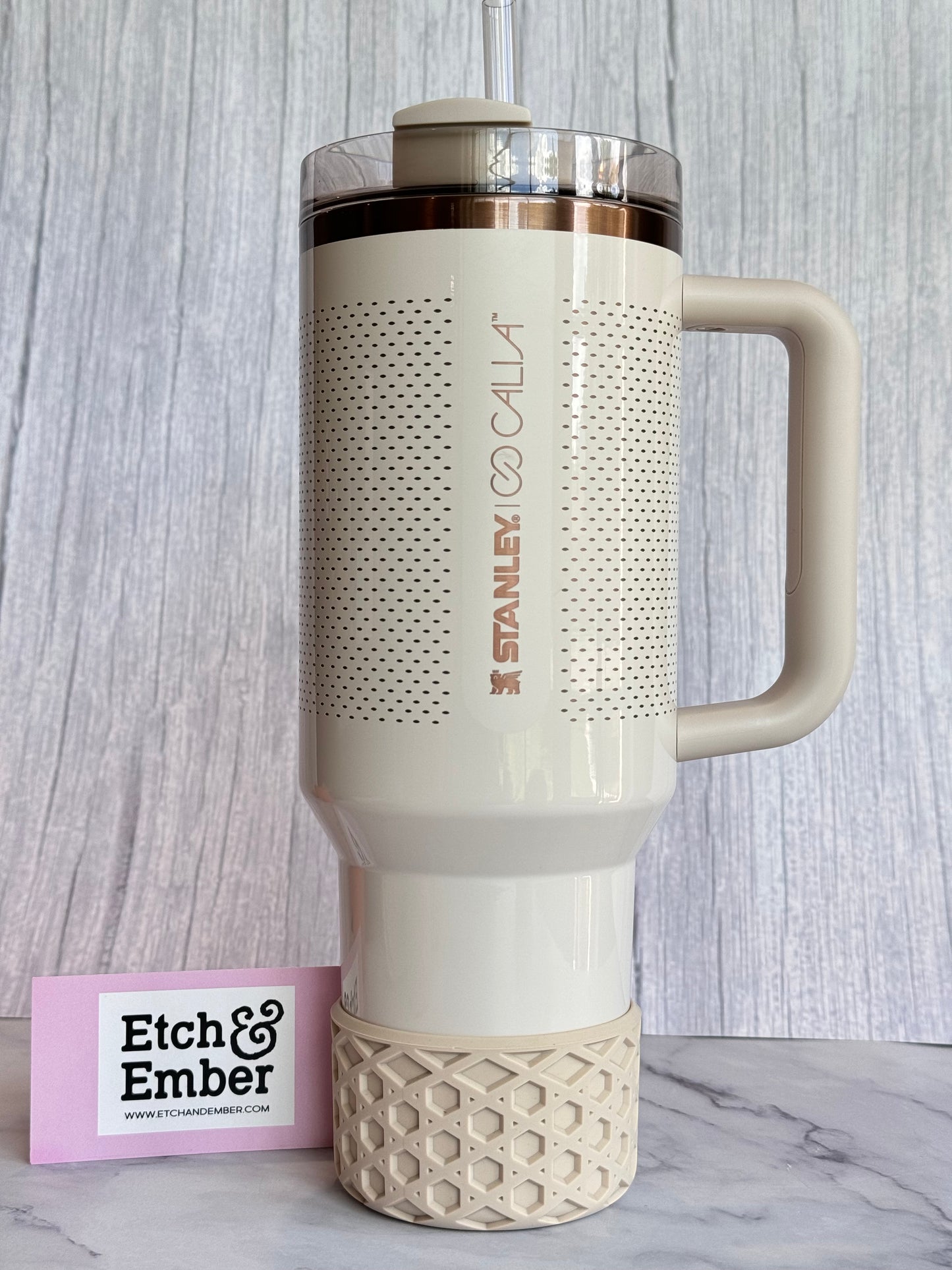 Oat Milk WAFFLE Tumbler Boot -fits 20-40oz New!