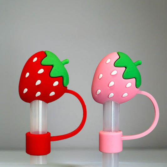 STRAWBERRY Straw Toppers