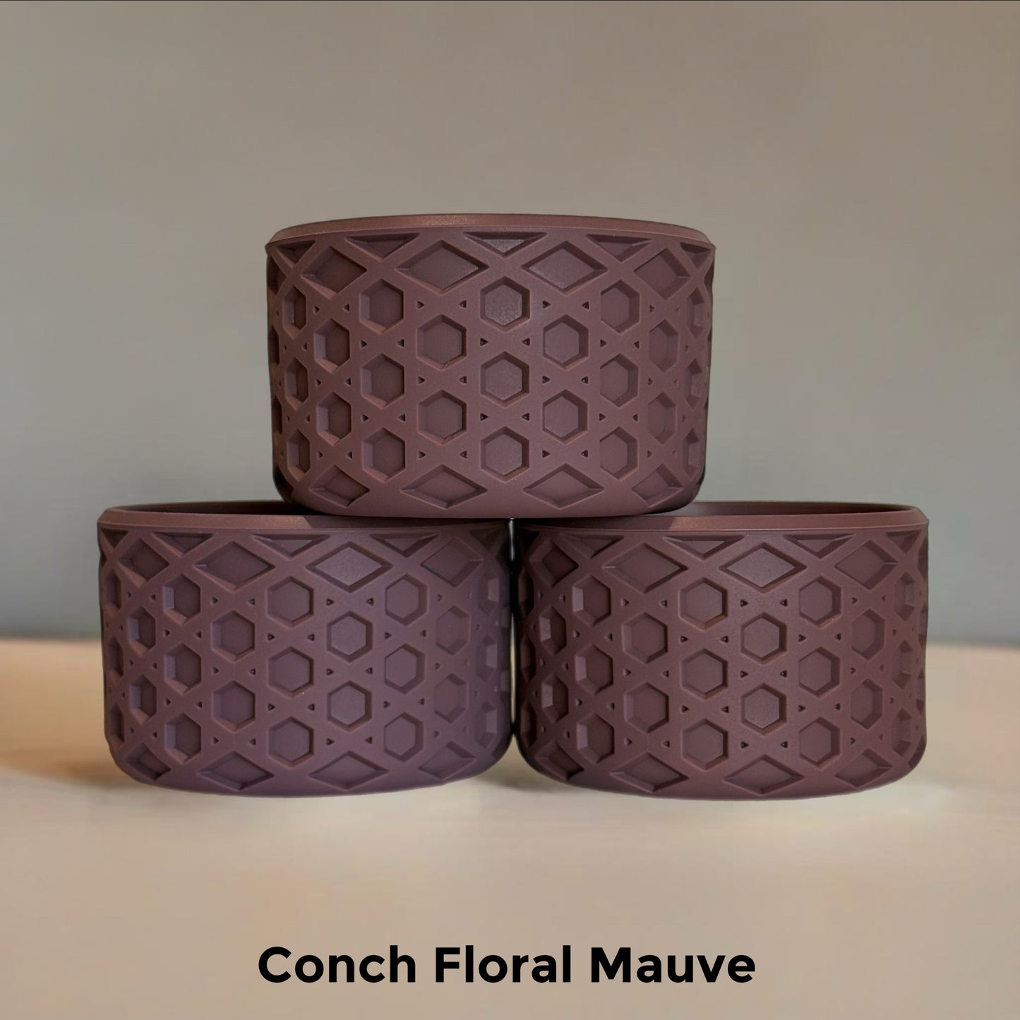 Conch Floral Mauve WAFFLE Tumbler Boot -fits 20-40oz