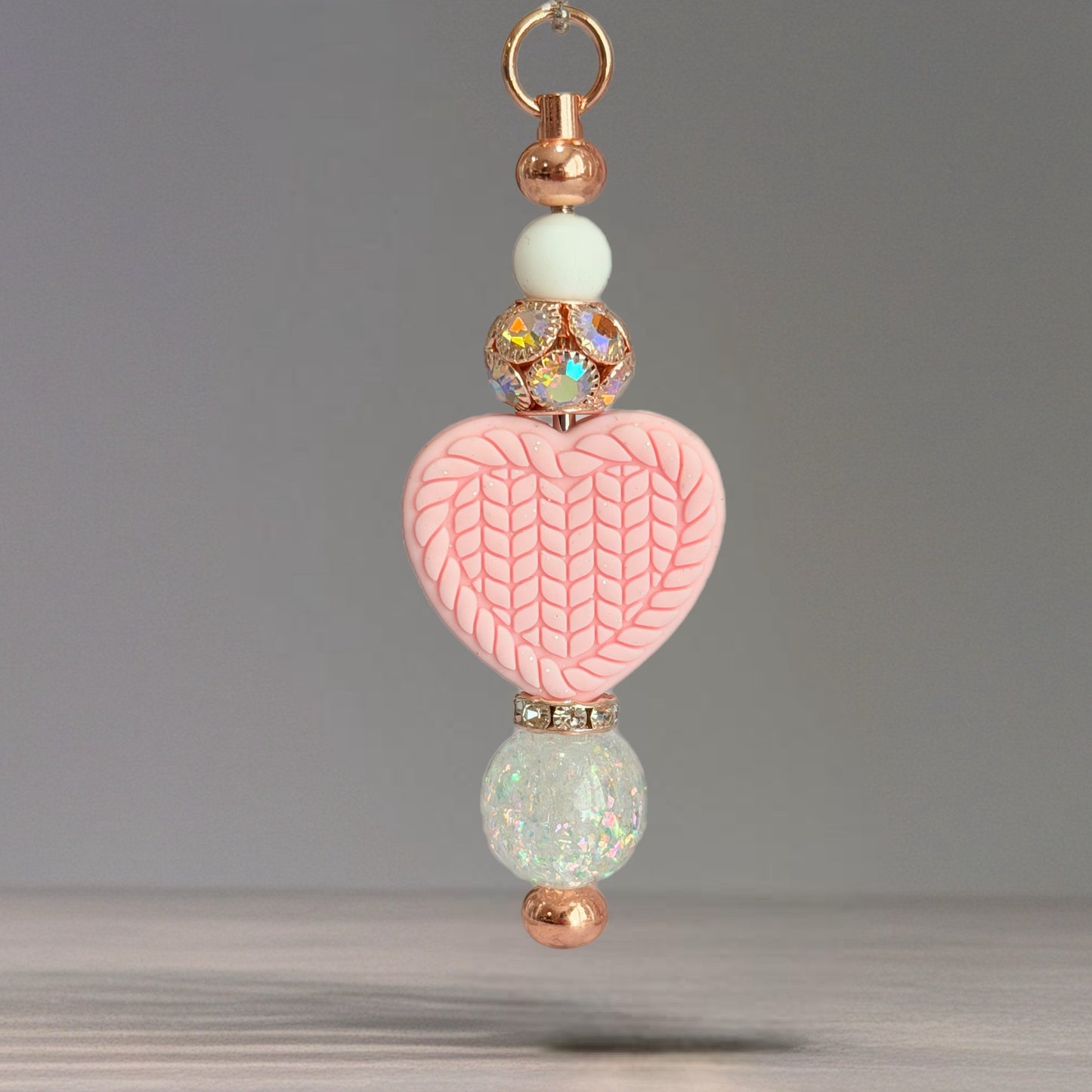 Knitted Love Bar Charm - Tumbler Handle Charm