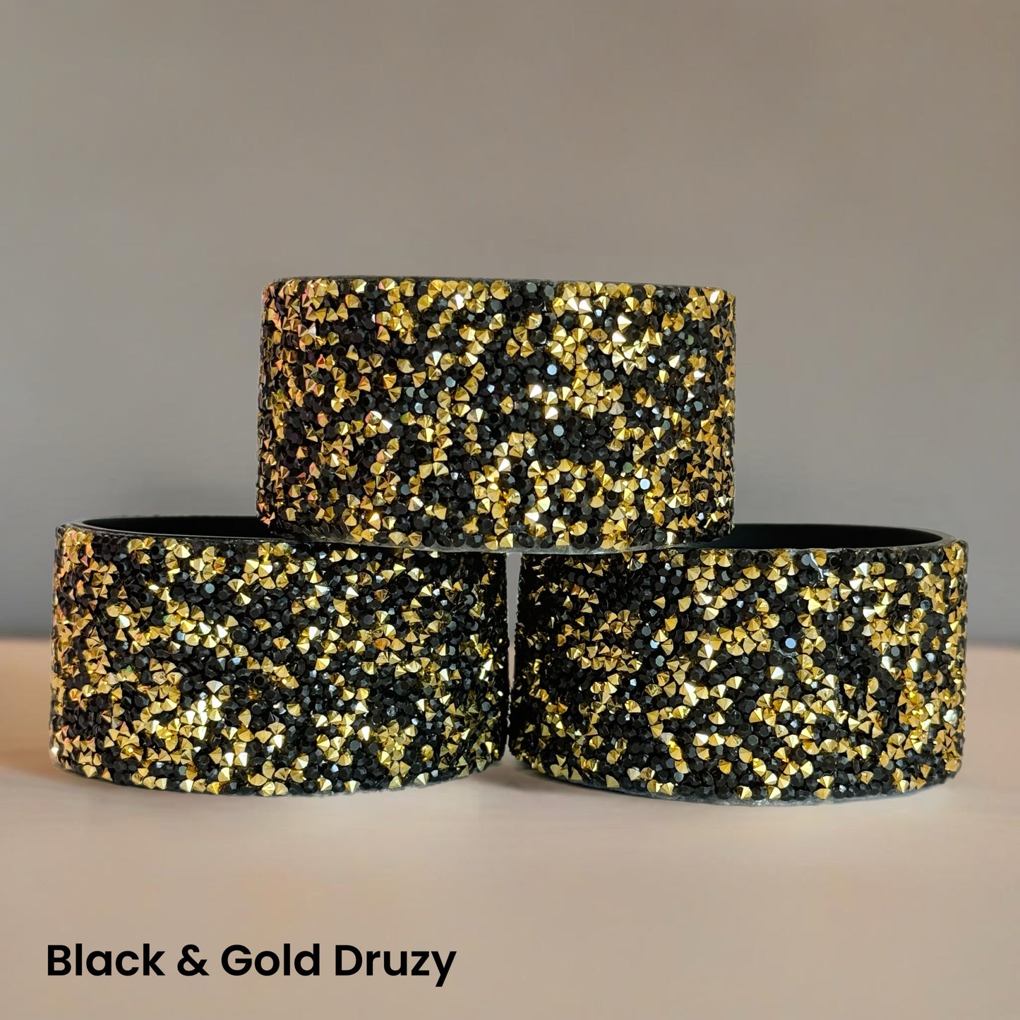 Black & Gold Druzy BLING Tumbler Boot -fits 40oz New!