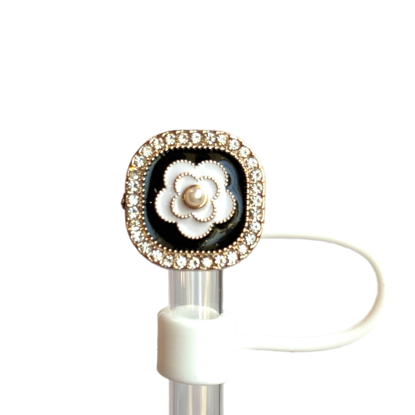 PEARL & DIAMONDS STRAW TOPPER - Tumbler Handle Charm