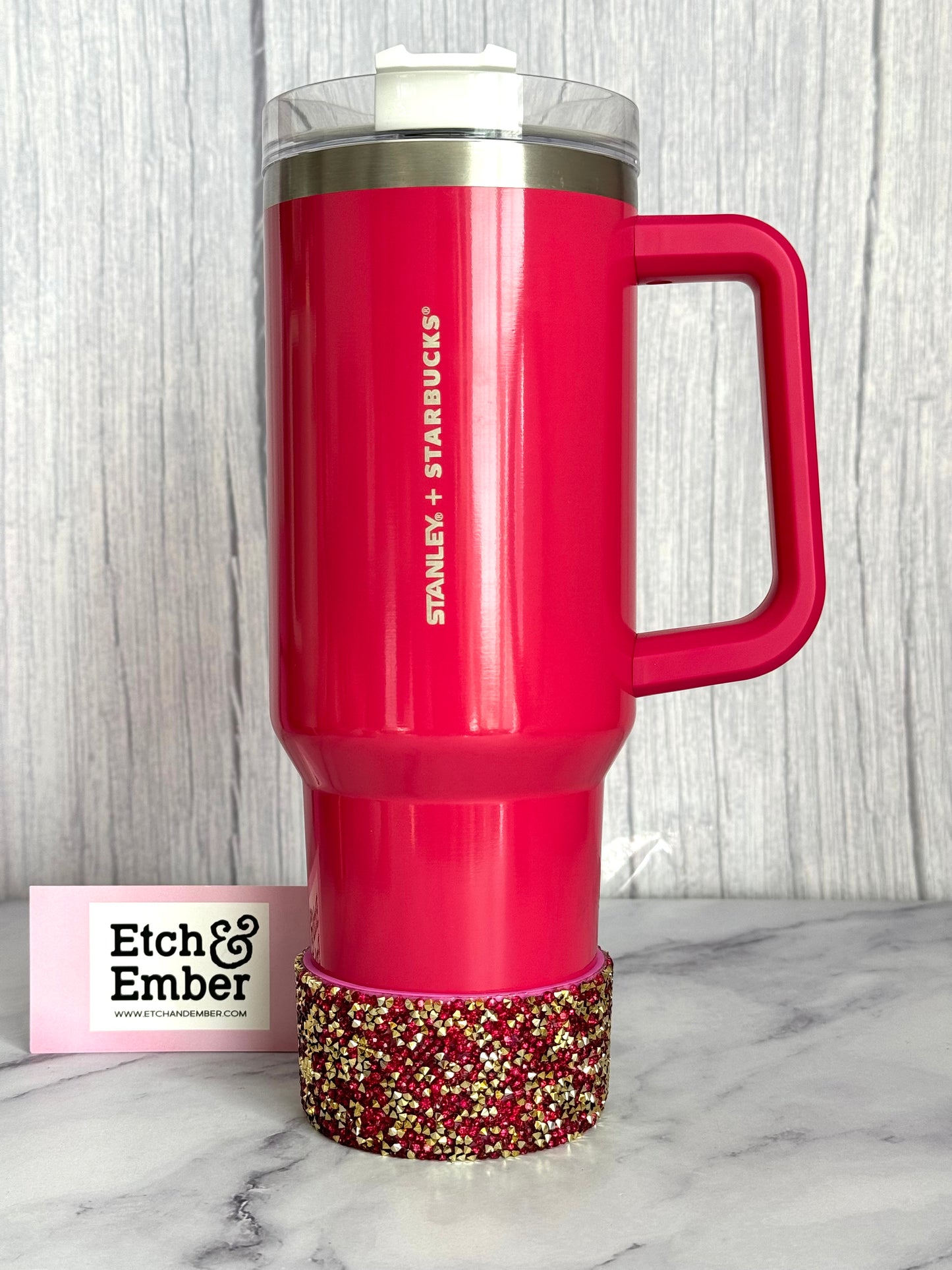 Berry Gold Druzy BLING Tumbler Boot -fits 40oz New!