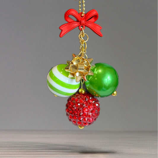 Christmas Cheer Mini Bauble Charm - Tumbler Handle Charm