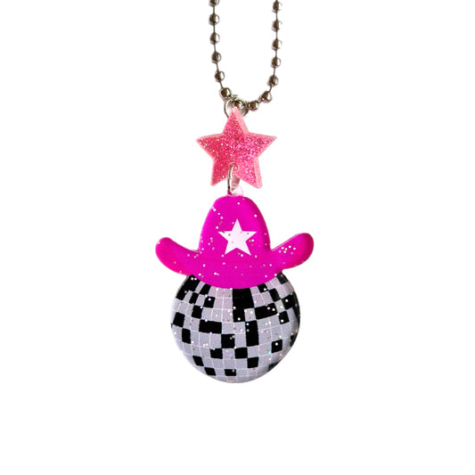 Disco Cowgirl Charm - Tumbler Handle Charm