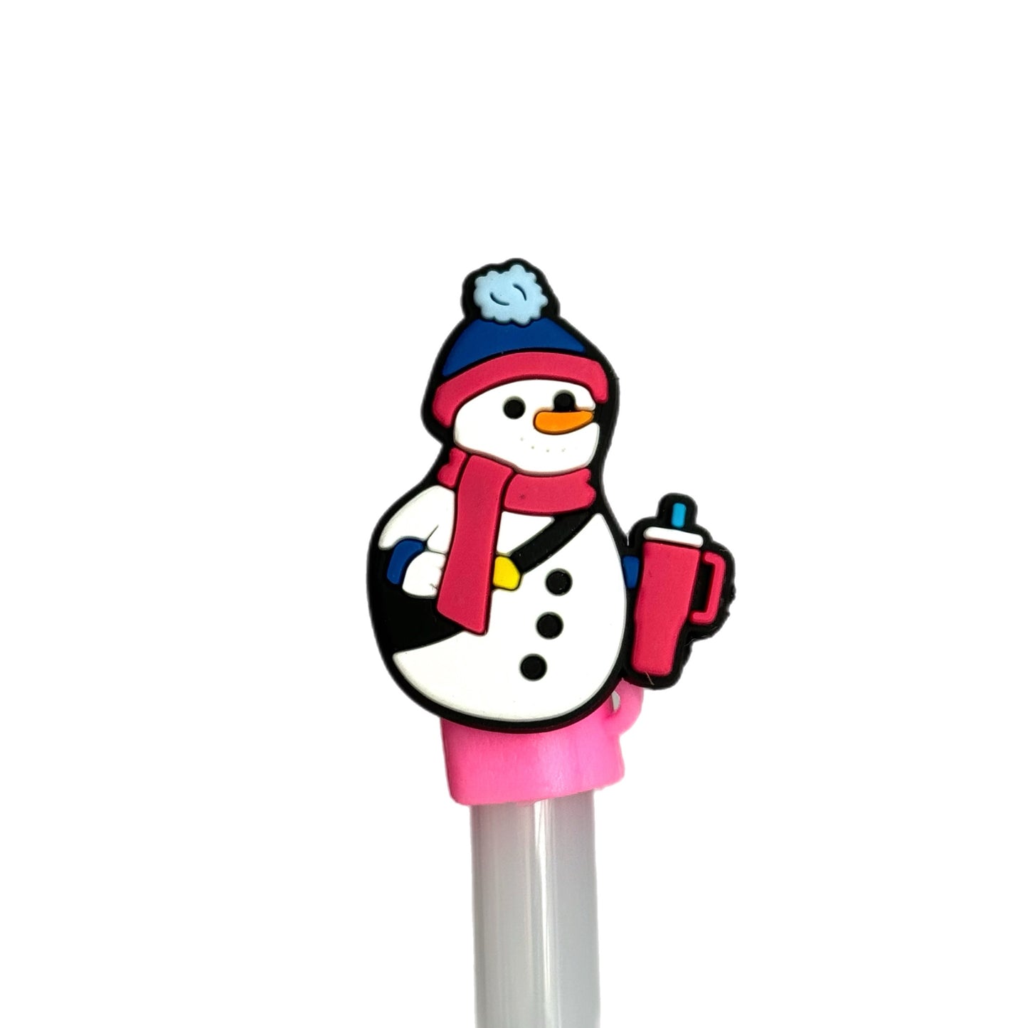 Trendy Snowman Straw Topper