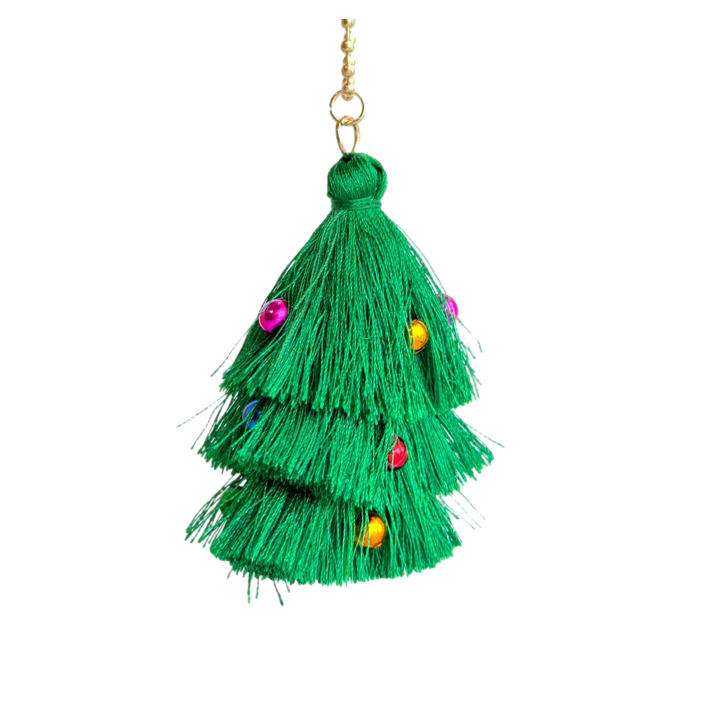 CHRISTMAS TREE TASSEL Charm - Tumbler Handle Charm