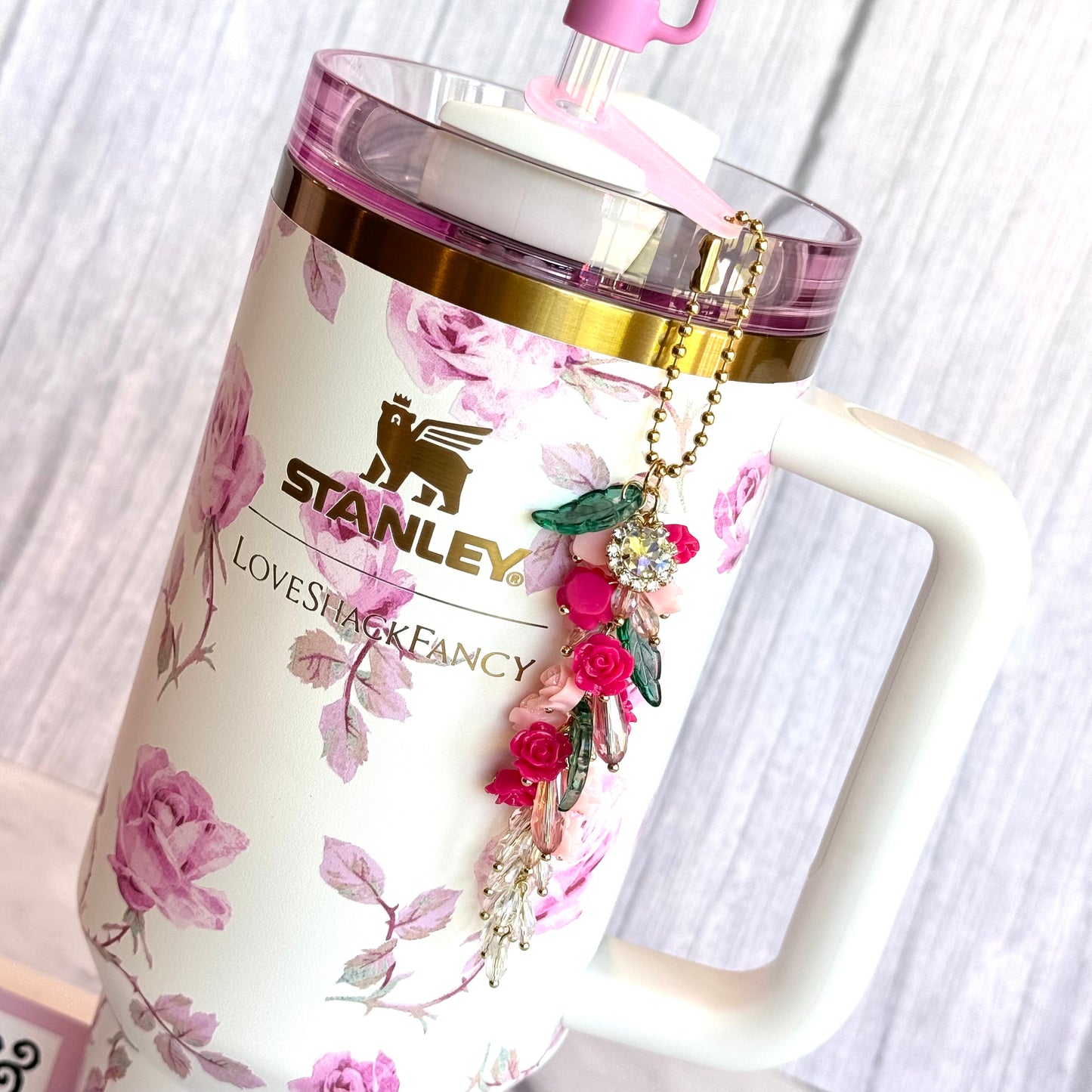 CASCADING FLORAL - Tumbler Handle Charm