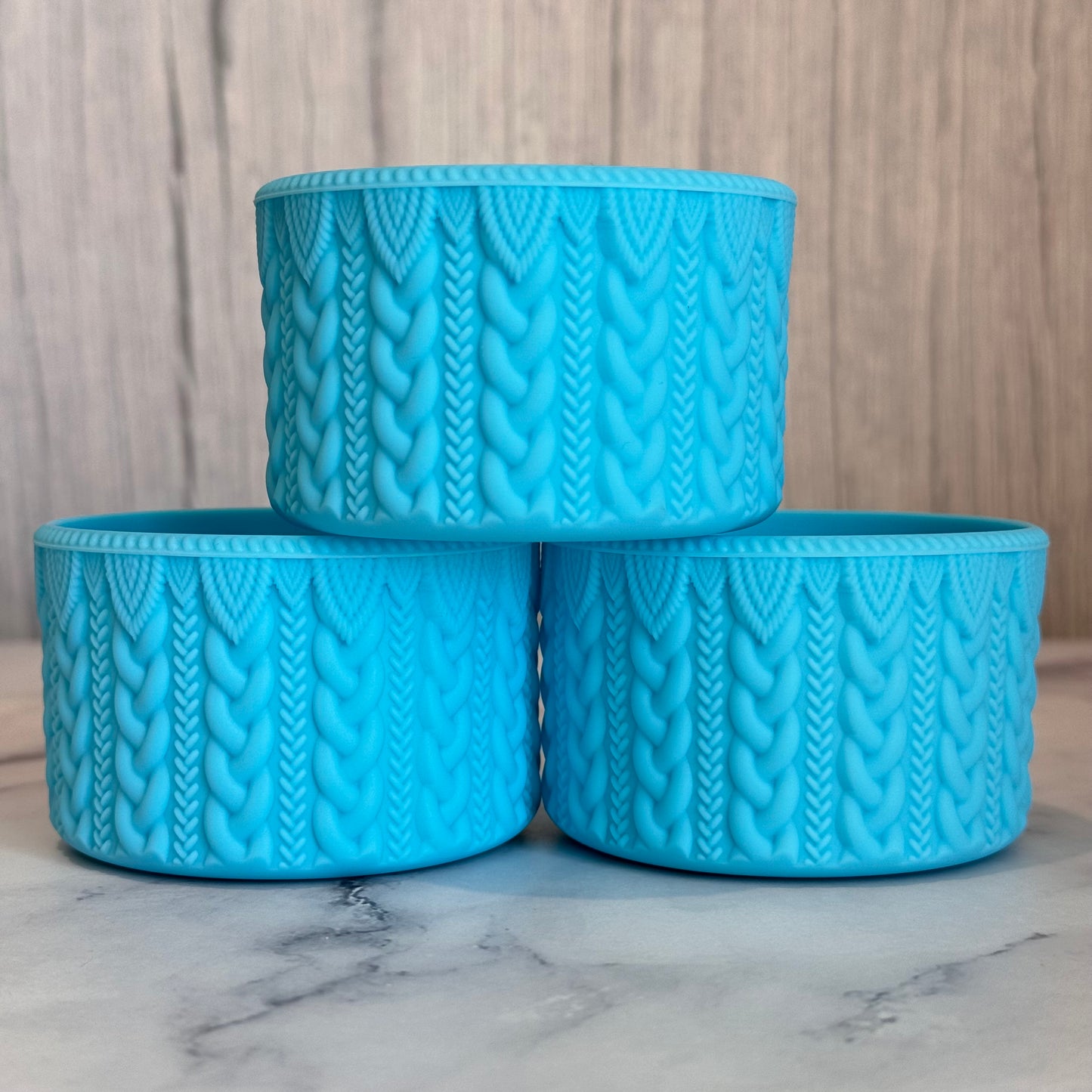 CERULEAN BLUE MACRAME Tumbler Boot -fits 20-40oz