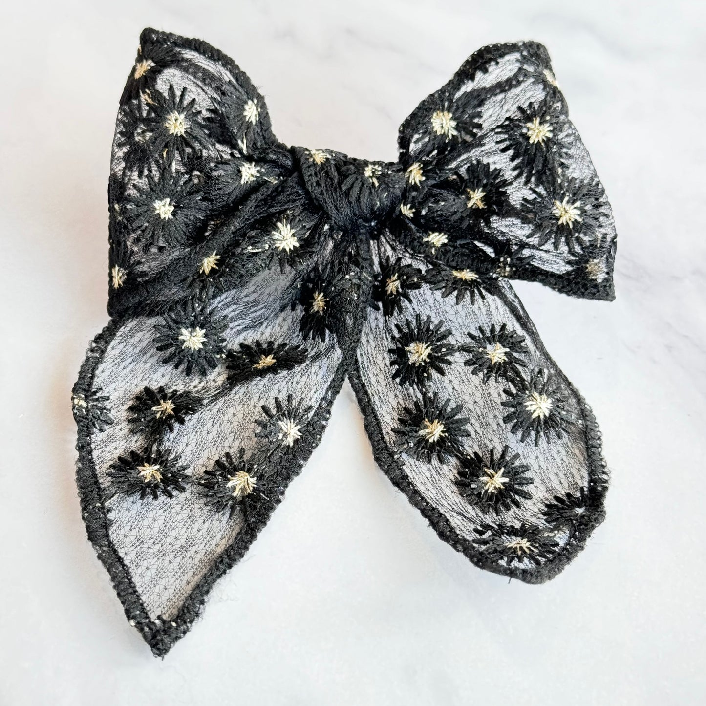 Dainty Black Tumbler Bow