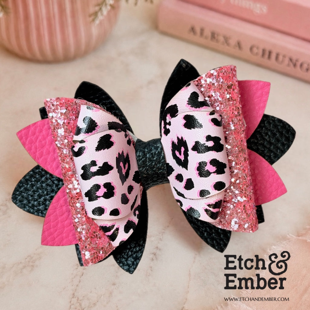 Pink Leopard VersaBow™ Universal Tumbler Bow
