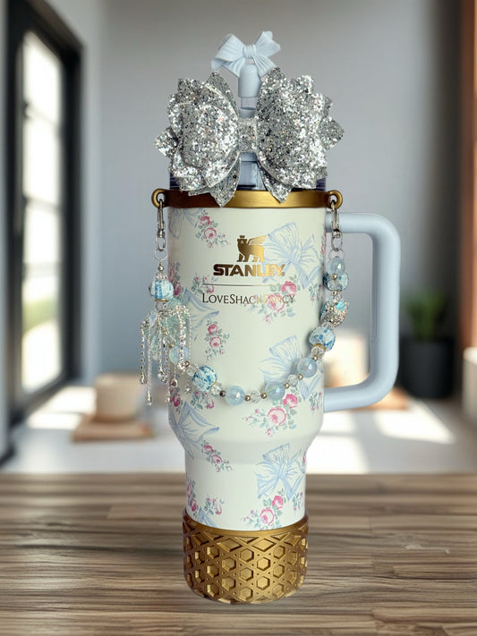 Winter Ice Deluxe Tumbler Charm Necklace