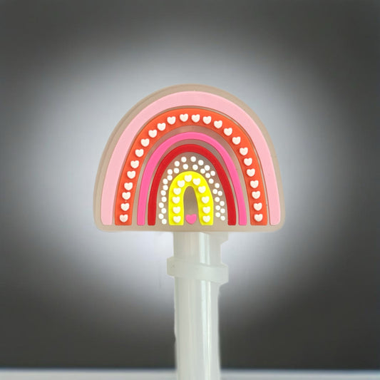 LED Light Up Rainbow Straw Topper