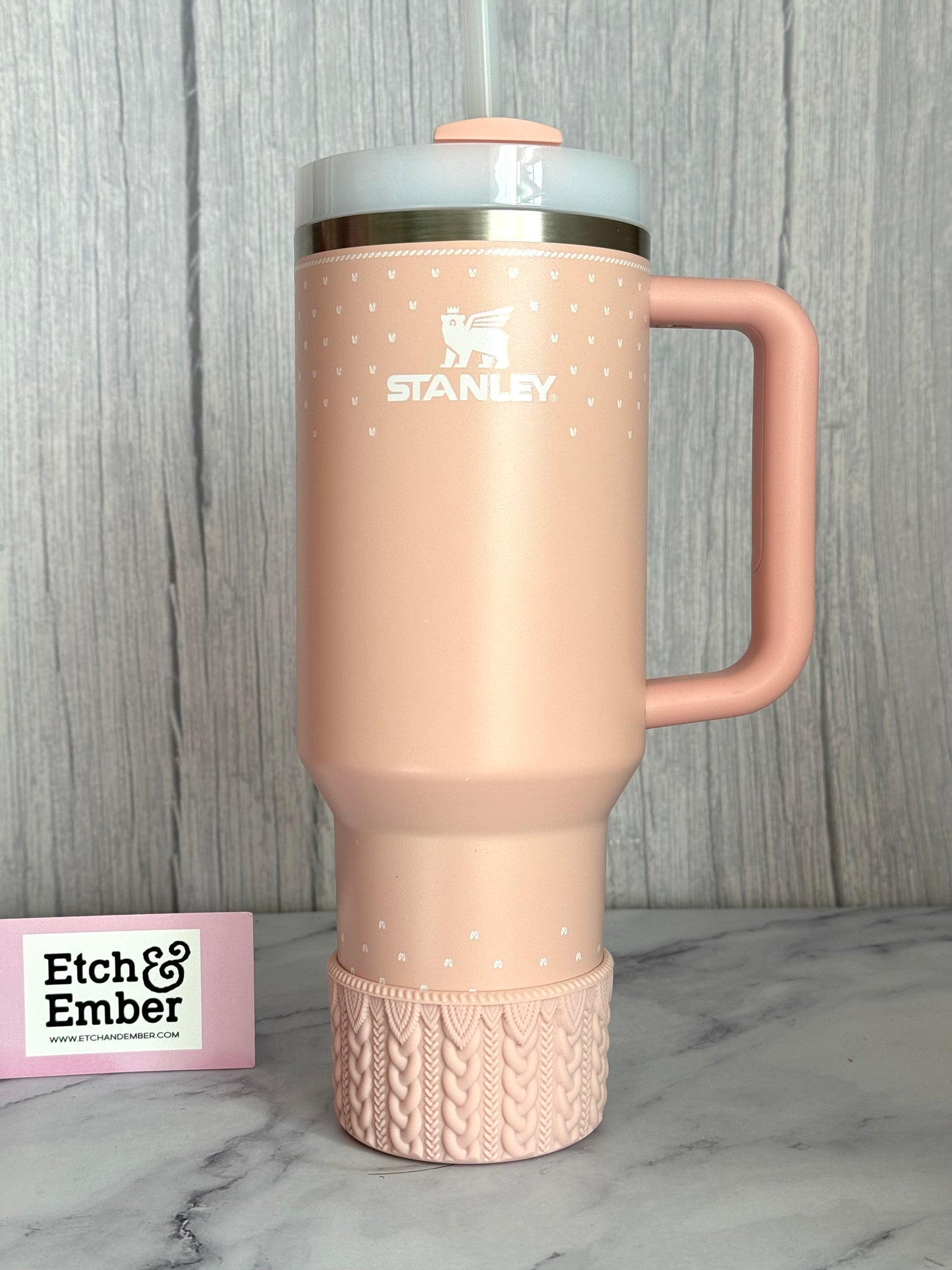 BLUSH MACRAME Tumbler Boot -fits 20-40oz