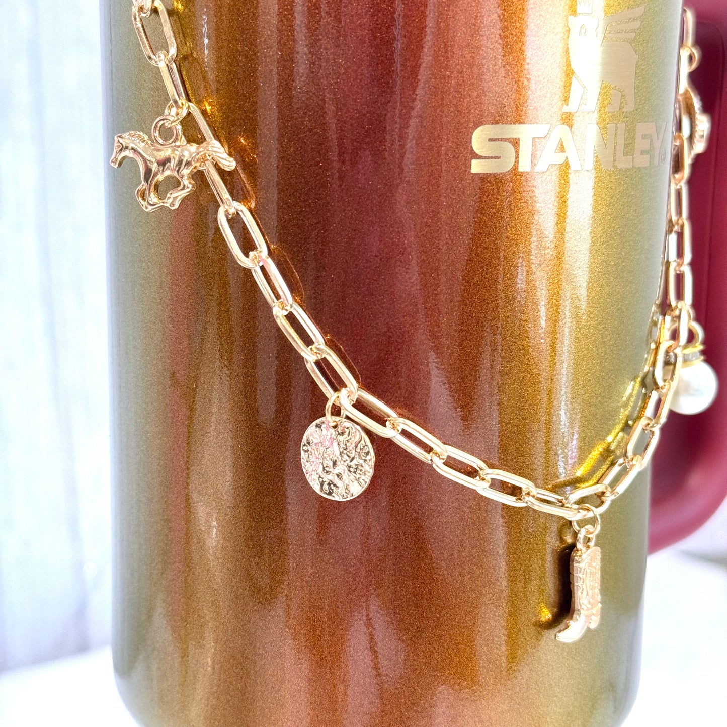 Country Gold Deluxe Tumbler Charm Necklace