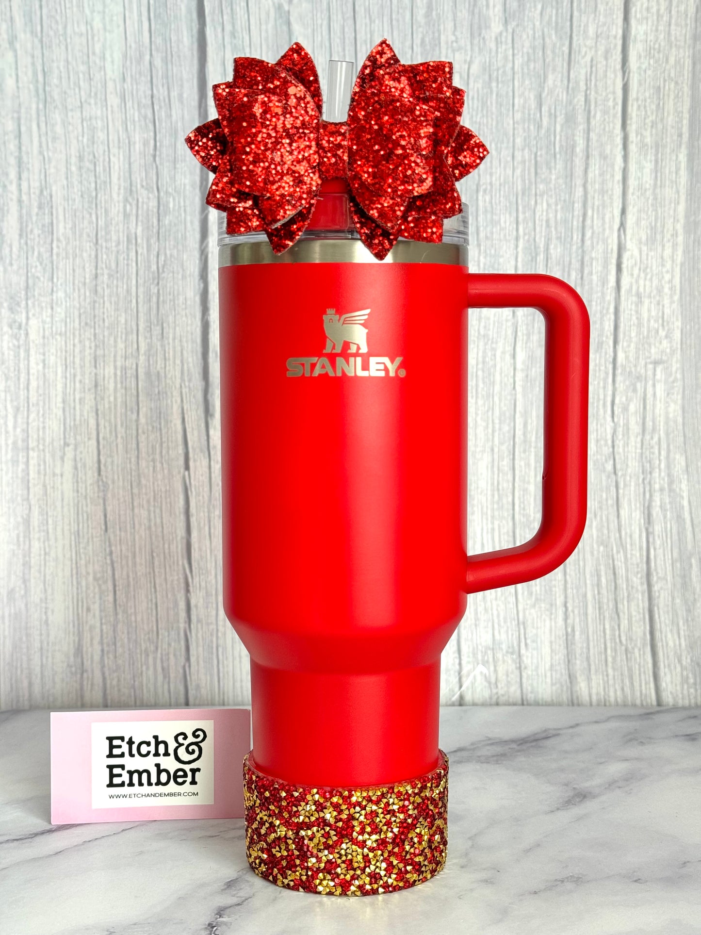 Scarlet Druzy BLING Tumbler Boot -fits 40oz New!