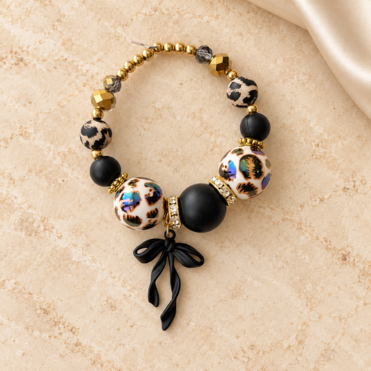 Leopard Luxe Halo Charm - Tumbler Handle Charm