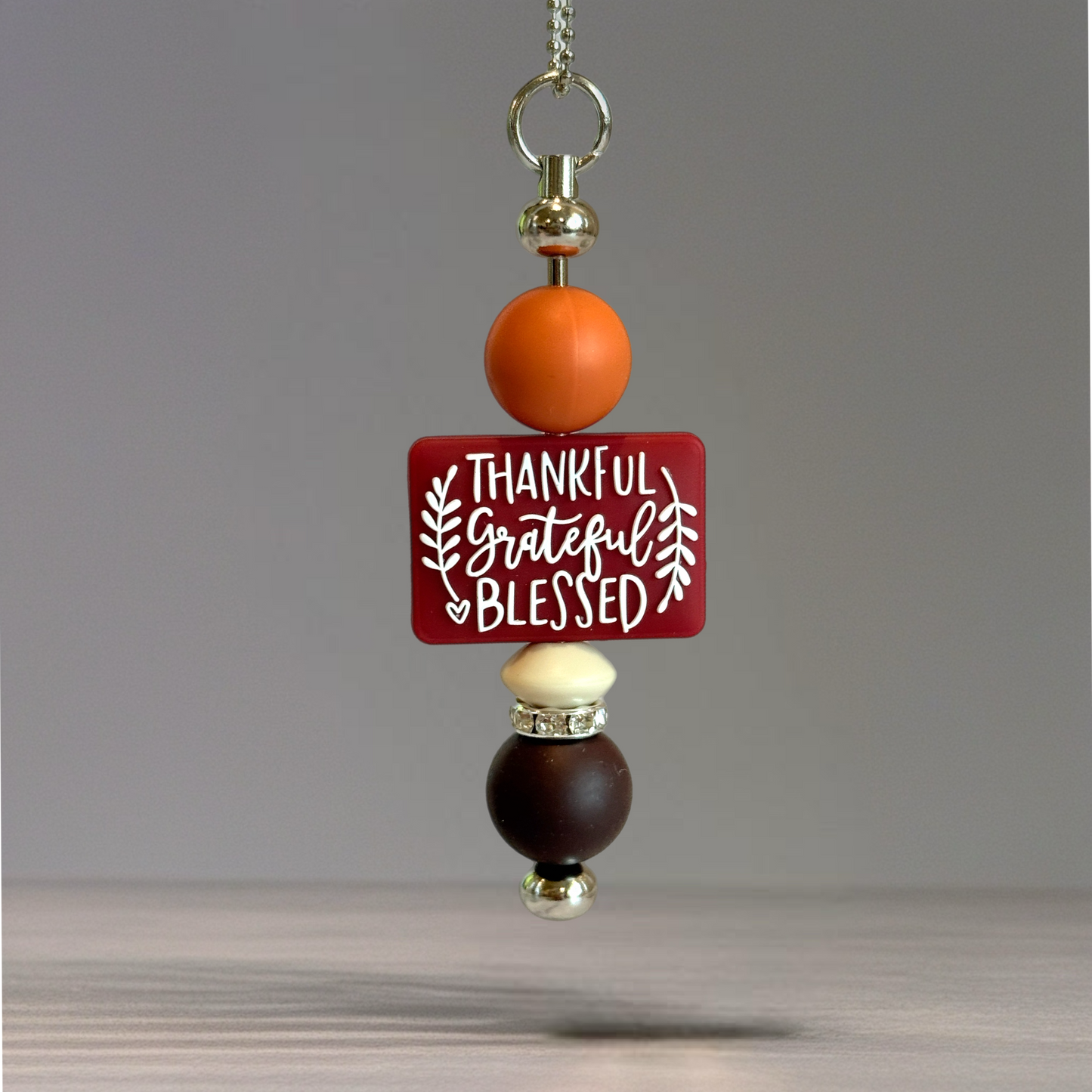 Thankful, Grateful, Blessed Bar Charm - Tumbler Handle Charm