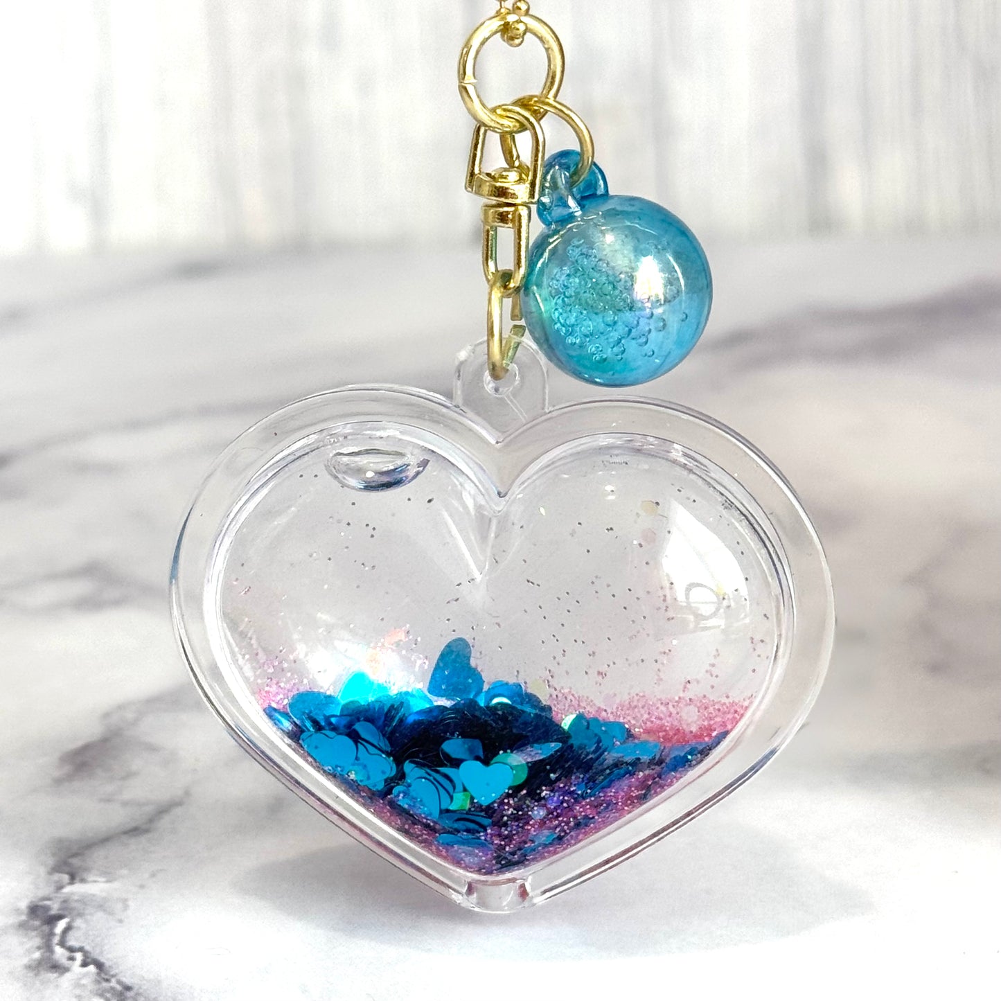 Large Bubble Heart Charm - Tumbler Handle Charm