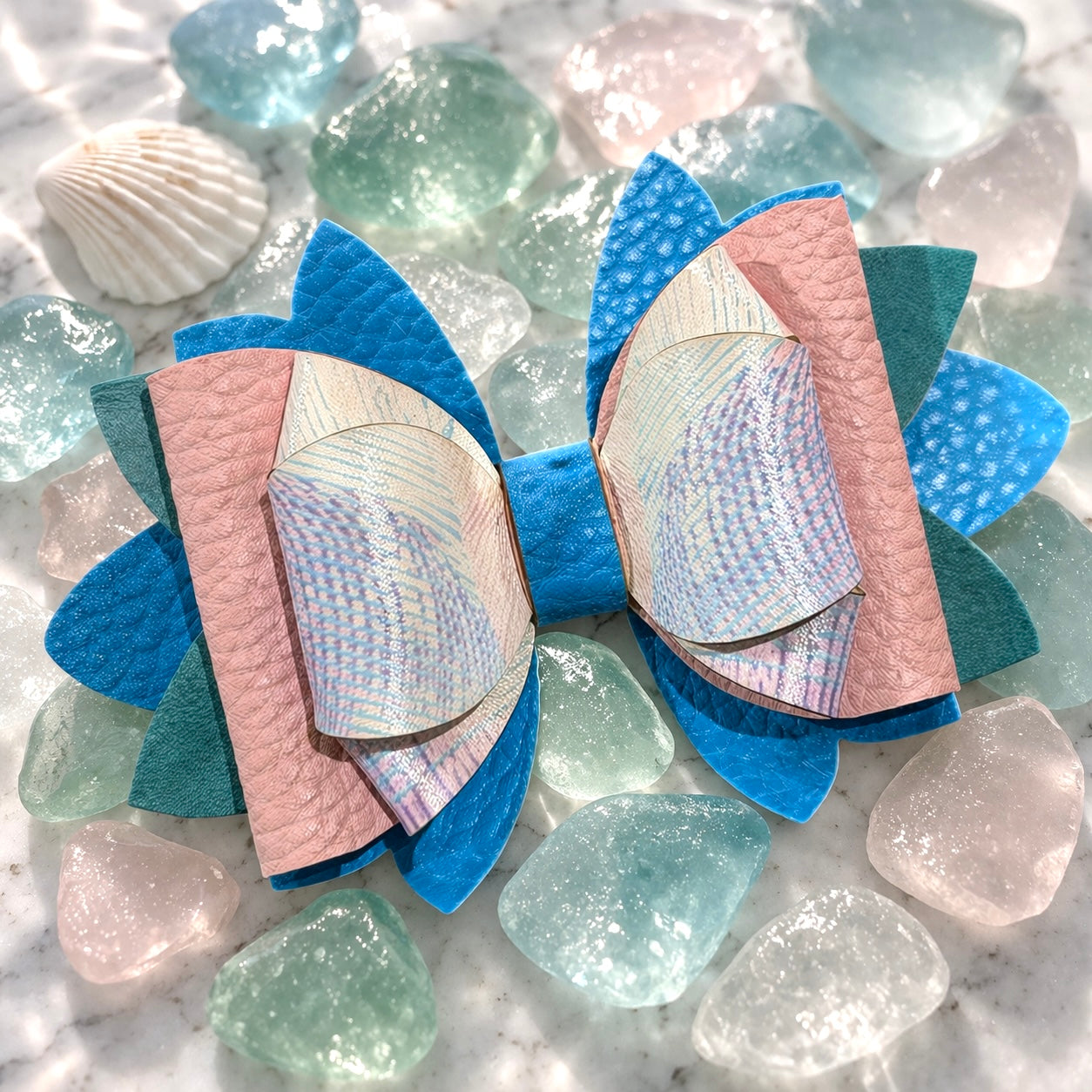 Sea Glass Plume Tumbler Bow