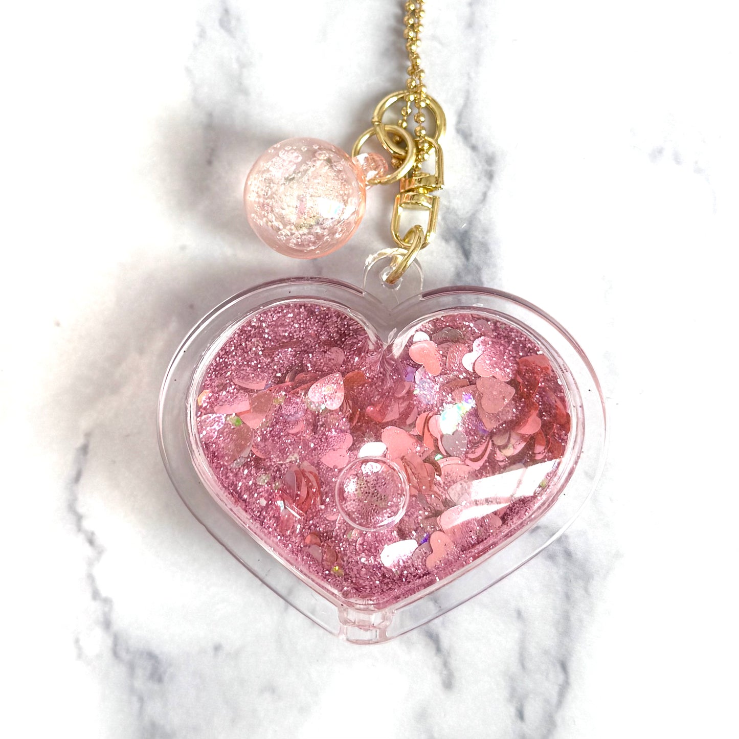 Large Bubble Heart Charm - Tumbler Handle Charm