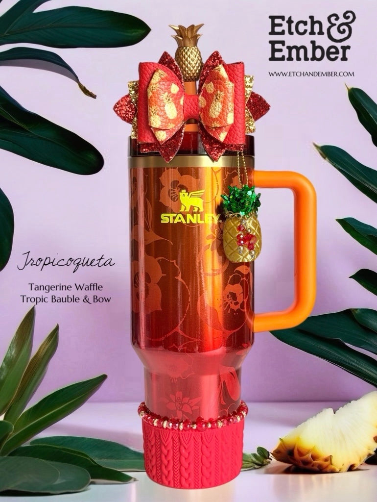 Tropical Pineapple Charm - Tumbler Charm