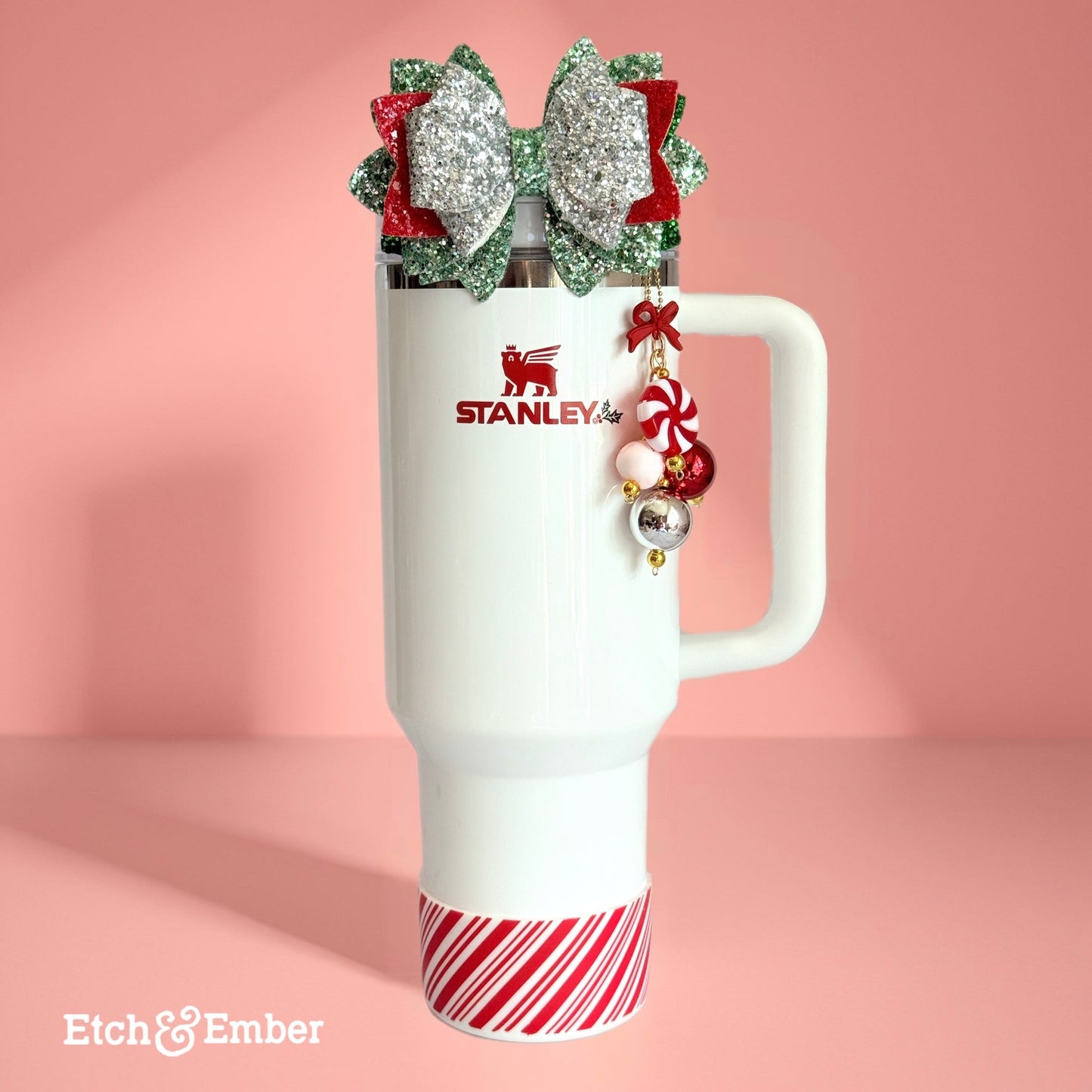 Peppermint Mini Bauble Charm - Tumbler Handle Charm