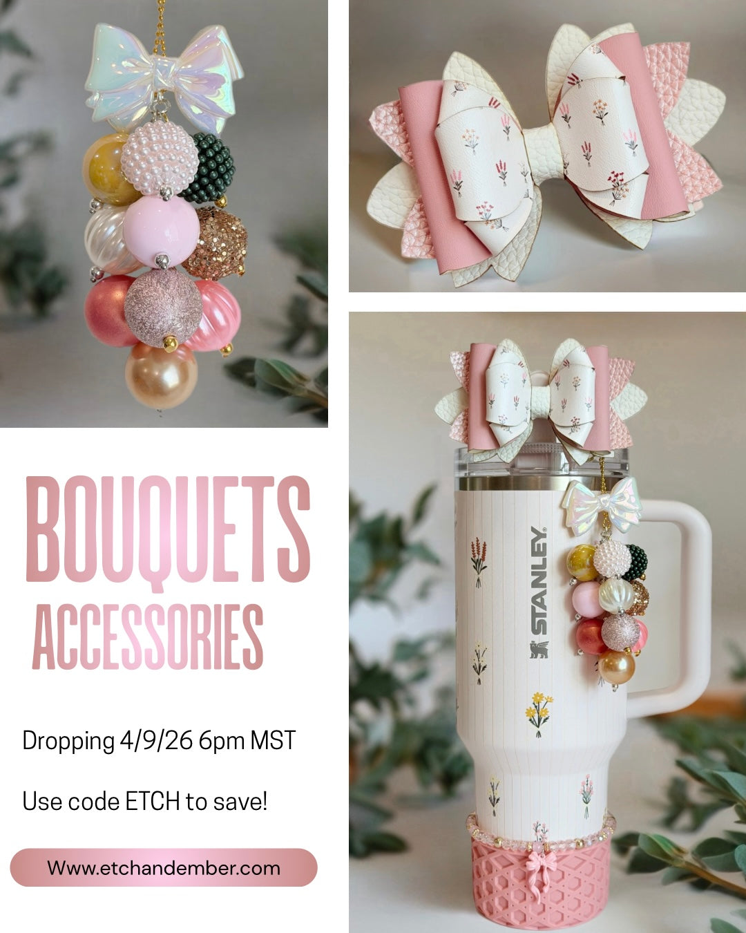 Flower Bouquets Tumbler Bow