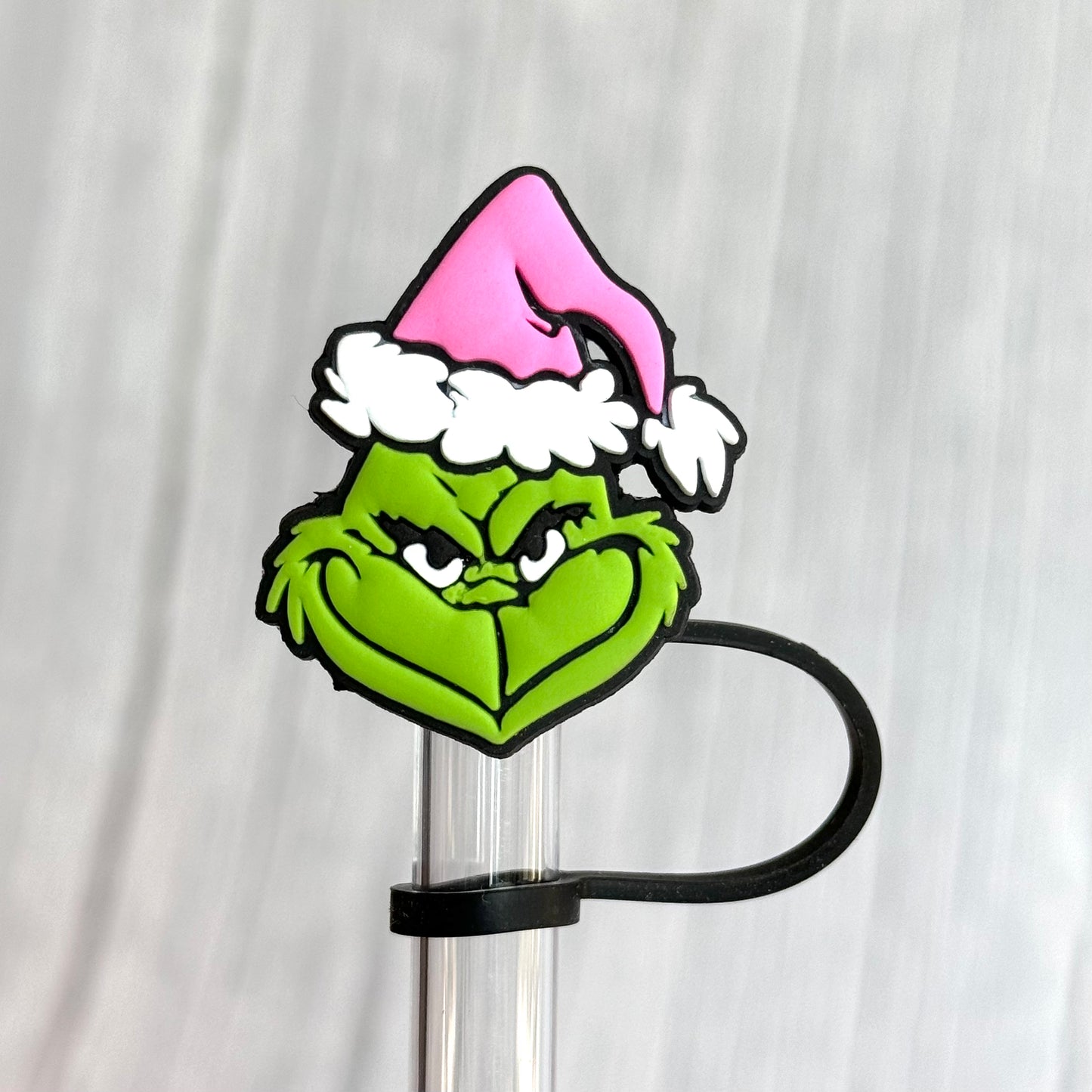 Christmas Green Grinch Straw Topper