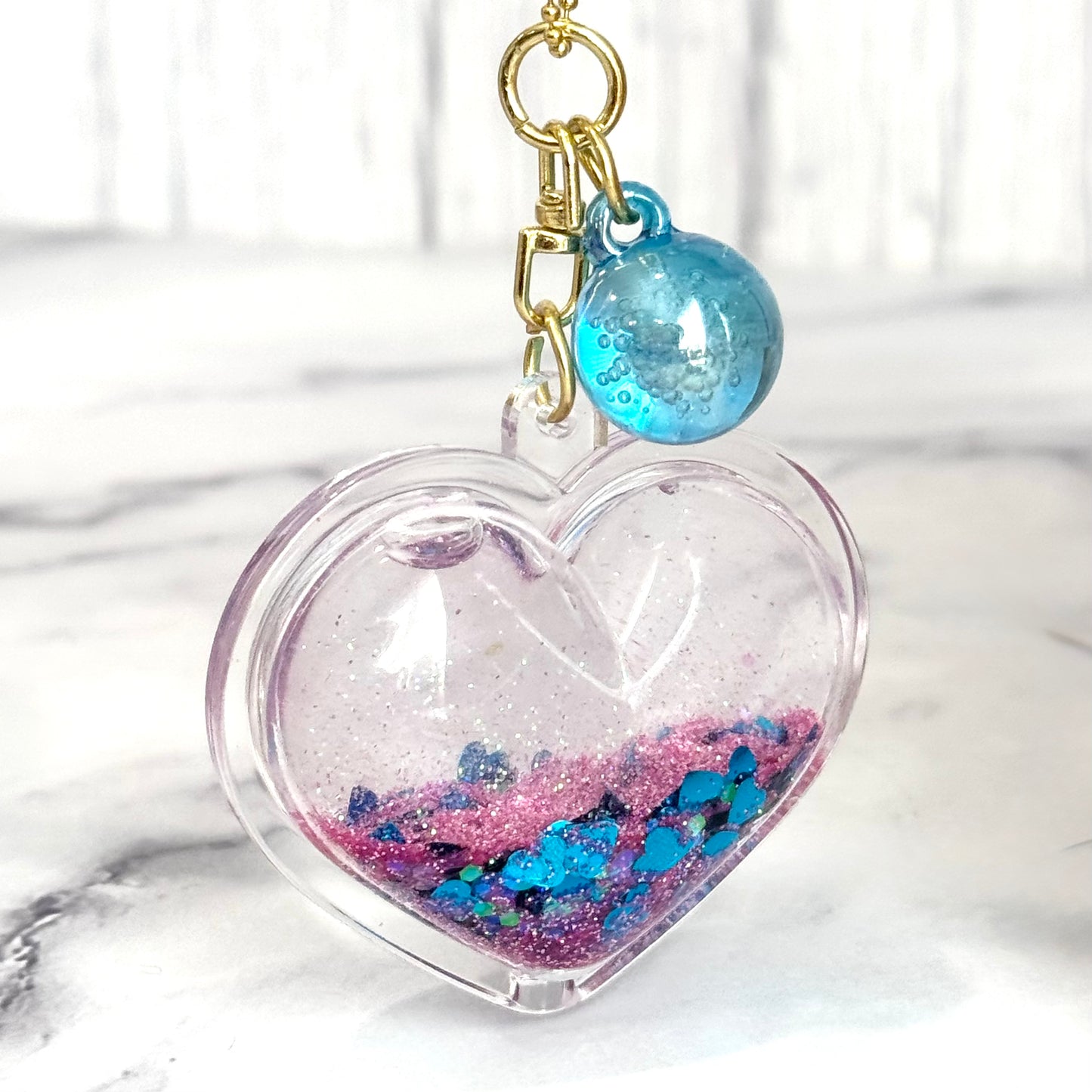 Large Bubble Heart Charm - Tumbler Handle Charm