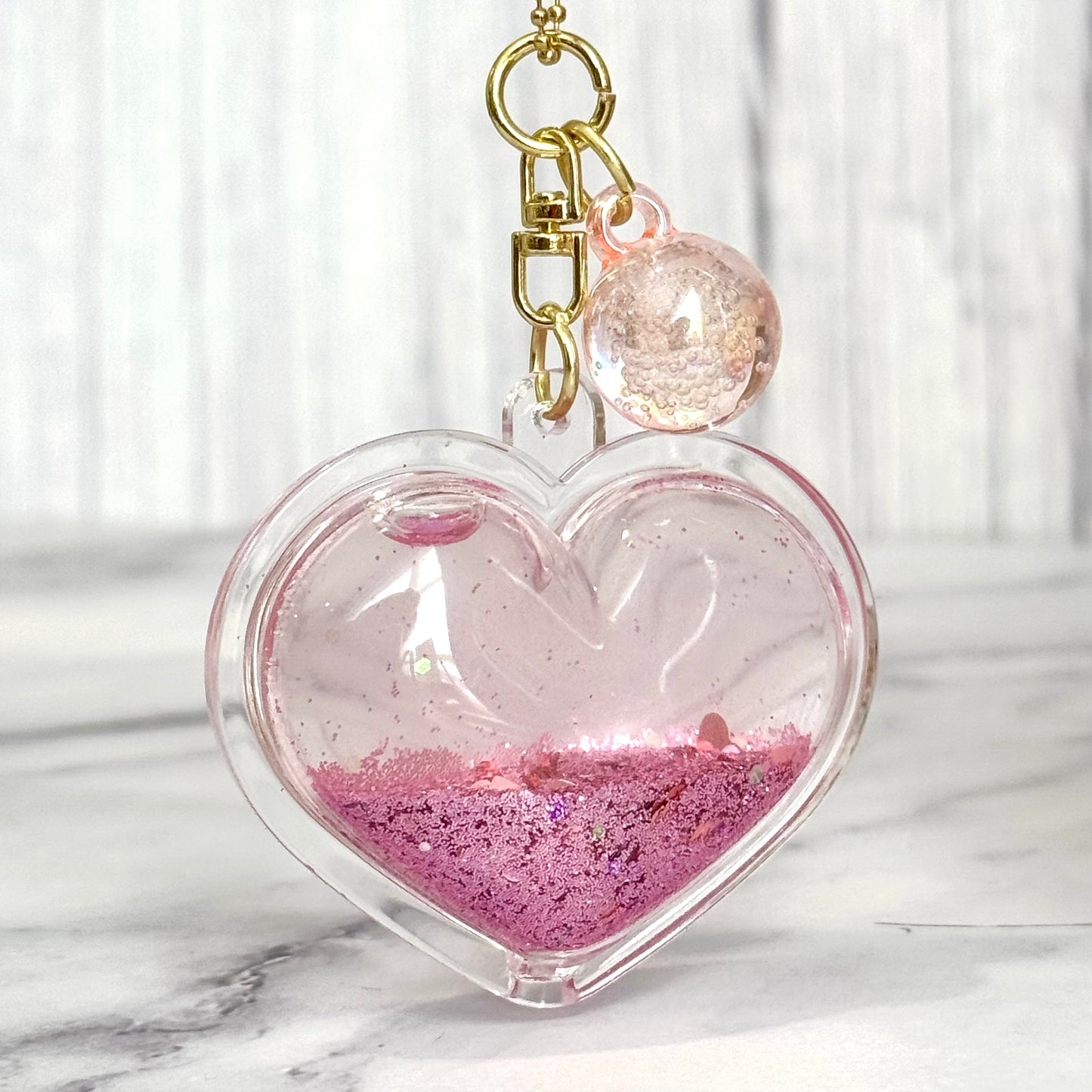 Large Bubble Heart Charm - Tumbler Handle Charm