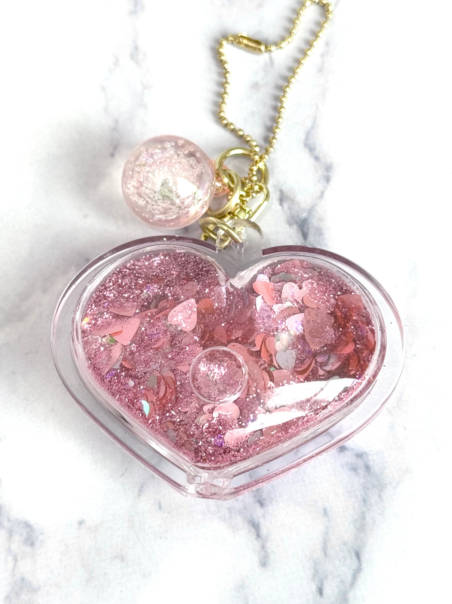 Large Bubble Heart Charm - Tumbler Handle Charm