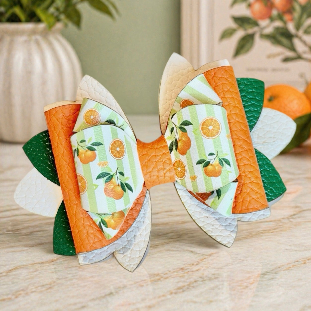 Citrus Stripes Tumbler Bow
