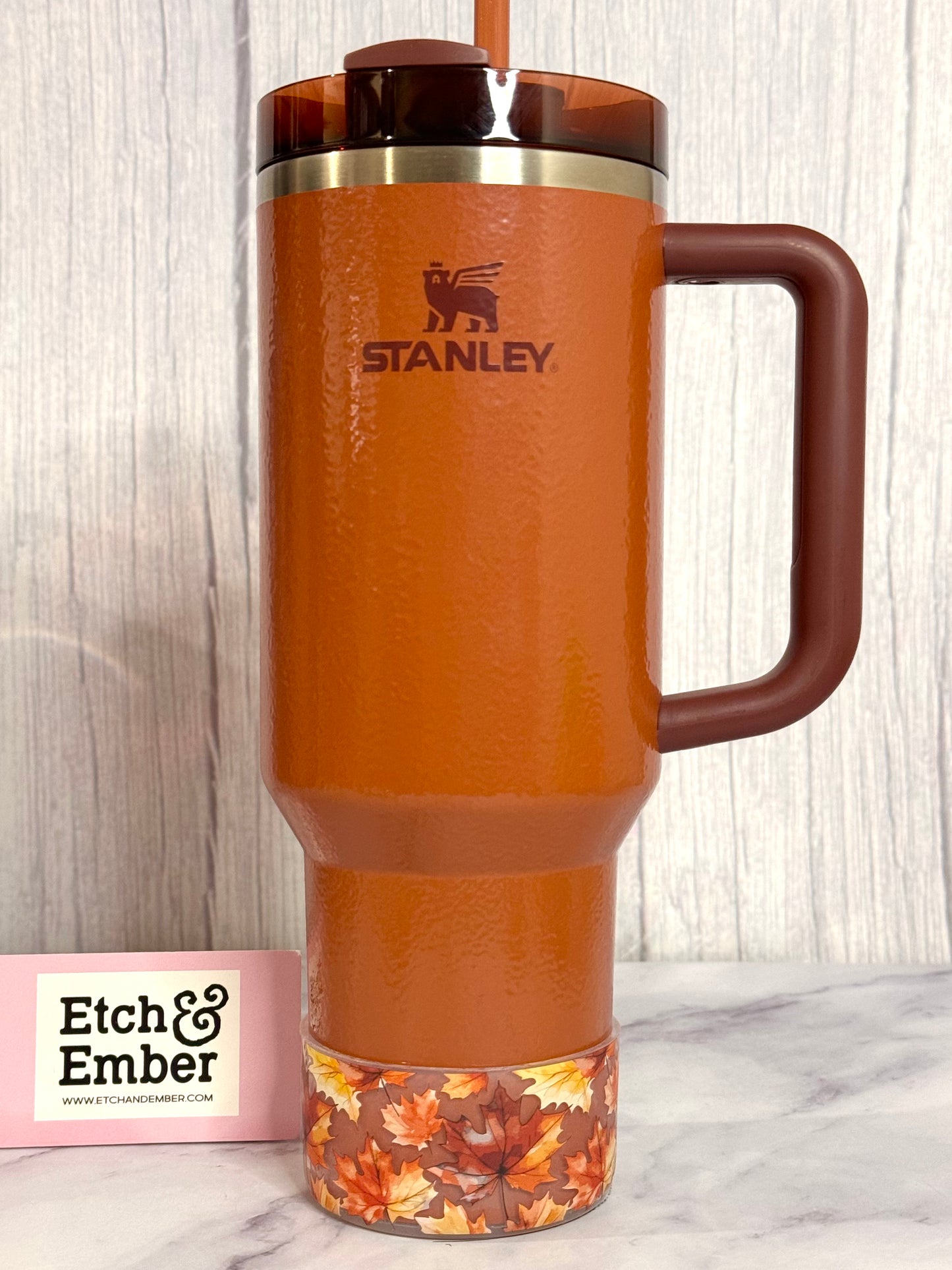 CLEAR FALL LEAVES Tumbler Boot -fits 20-40oz